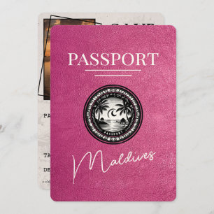 Magenta Maldives Passport Save the Date
