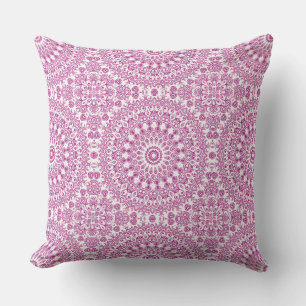 Magenta Mandala Geometrisches Muster Kissen