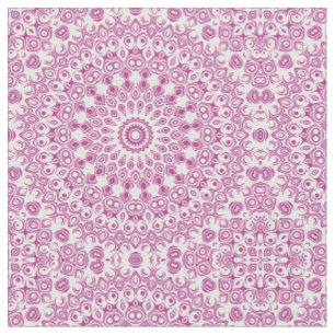 Magenta Mandala Geometrisches Muster Stoff