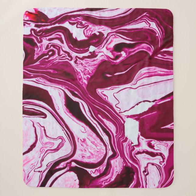 Magenta marble texture sherpadecke (Vorderseite)
