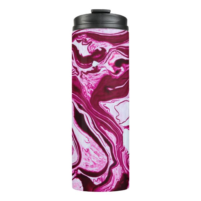 Magenta-Marmorstruktur Thermosbecher (Vorderseite)