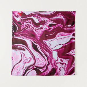 Magenta-Marmorstruktur Wandteppich