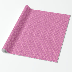Magenta Mattiert Orchid Damask Geschenkpapier