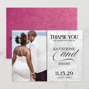 Magenta Mexico Passport Dankeskarte