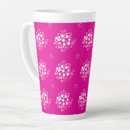 Magenta Minimal Dot Pattern Design Milchtasse