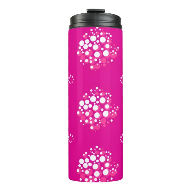 Magenta Minimal Dot Pattern Design Thermosbecher (Vorderseite)
