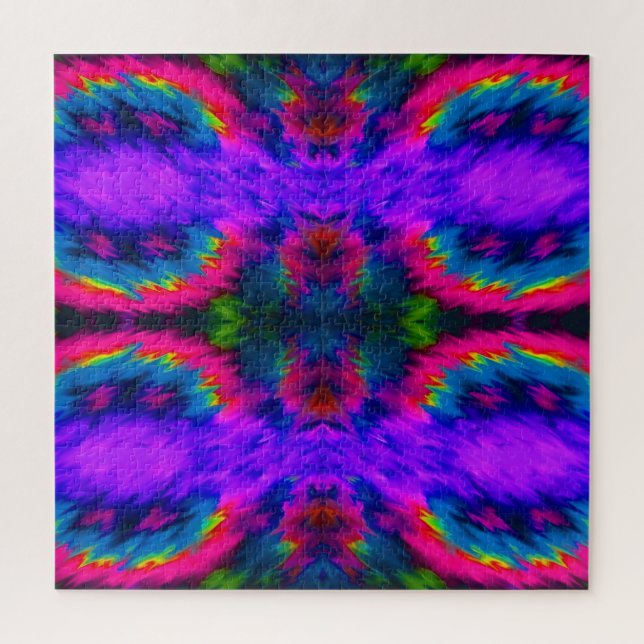 Magenta Mitternacht Psychedelisches Puzzle (Vertikal)