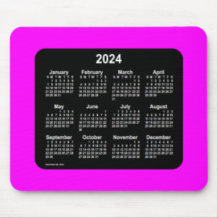 Magenta Neon Two Tone Calendar von Janz Mousepad