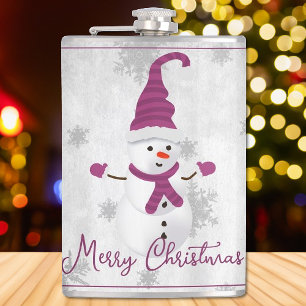 Magenta Niedlich Snowman Holiday Flask Flachmann