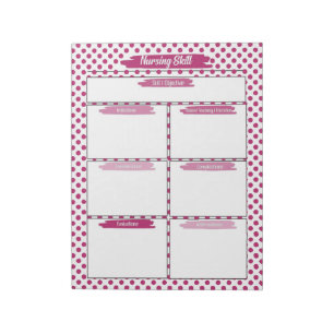 Magenta Nursing Student Skills Template Notizblock