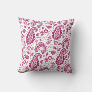 Magenta Paisley Pattern Kissen