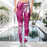 Magenta Palm Leaf Beach und Sommerurlaub Leggings<br><div class="desc">Machen Sie sich bereit, diesen Sommer mit den Leggings von Shy Shy Panda's Magenta Palm Leaf den Strand zu erreichen. Diese trendigen Unterkünfte sind perfekt, um sich gleich nach der Ankunft zu drehen. Sie verbinden purpurrote und magentafarbene Farben mit einer weißen und modernen Illustration aus Palmenblättern, um ein auffälliges Design...</div>