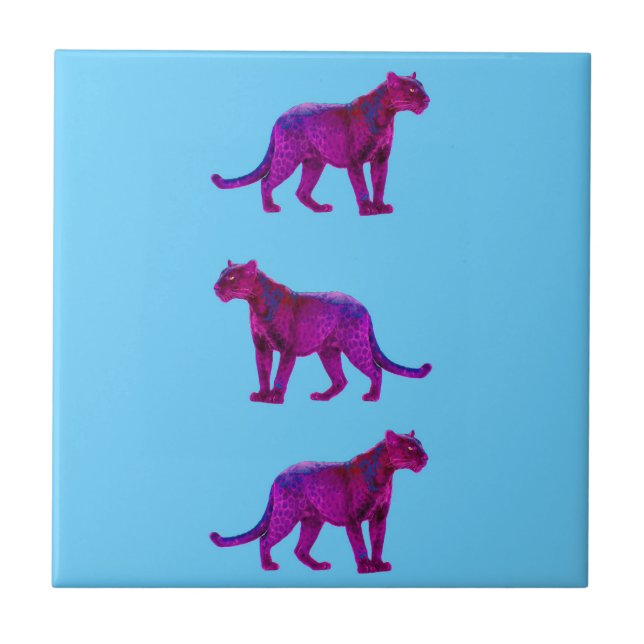 Magenta Panthers Fliese (Vorderseite)