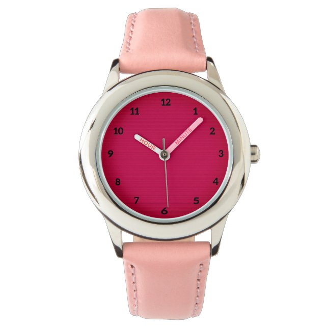 Magenta Patchwork eWatch Armbanduhr (Vorderseite)