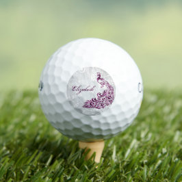 Magenta Peacock Personalisierte Golfplätze Golfball