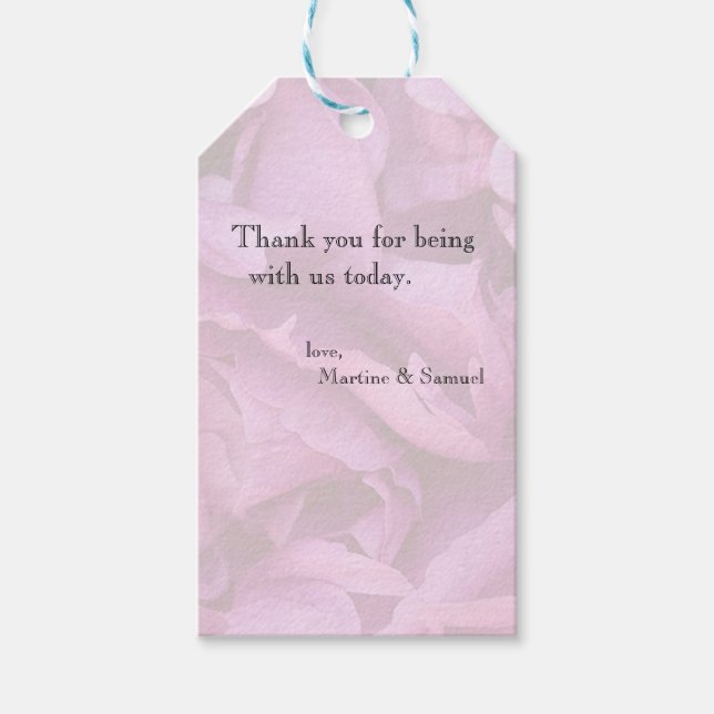 Magenta Peony Closeup Gift Tag Geschenkanhänger (Vorderseite)