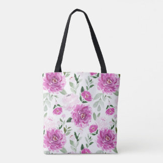 Magenta-Pfingstrosen-Tasche