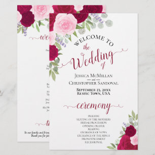 Magenta & Pink Boho Blumenzwiebelprogramm