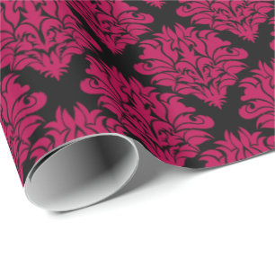 Magenta Pink Damask Gift Wrapping Paper Geschenkpapier