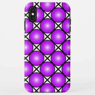Magenta Pink Dots Schwarz-weißes Gittermuster Case-Mate iPhone Hülle