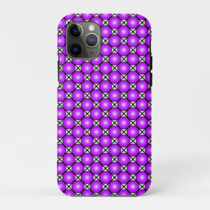 Magenta Pink Dots Schwarz-weißes Gittermuster Case-Mate iPhone Hülle