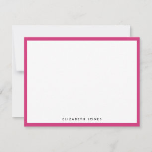 Magenta Pink Einfache Moderne Klassik Minimalistis Mitteilungskarte