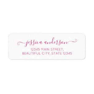 Magenta Pink Elegant Modernes Kalligrafieschrift