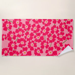 Magenta Pink Fantasy Blume Power Strandtuch