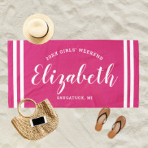 Magenta Pink Girls Weekend Personalisierter Name