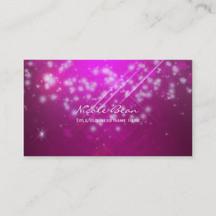 Magenta Pink Glamour Businesskarte mit Glitter Visitenkarte