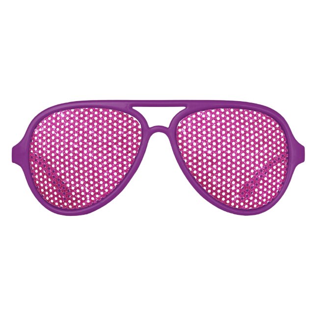 Magenta Pink Glitzer Partybrille (Vorderseite)