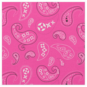 Magenta Pink Paisley Western Bandana Stoff