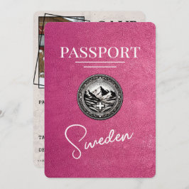 Magenta Pink Schweden Pass Save the Date