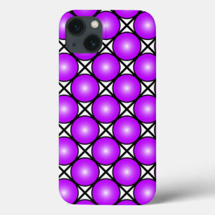Magenta Pinke Punkte Schwarz Weiß Gittermuster Case-Mate iPhone Hülle