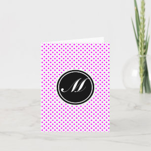 Magenta Polka Dot und Monogramm