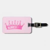 Magenta Princess Crown auf rosa Hintergrund
