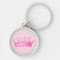 Magenta Princess Crown auf rosa Hintergrund