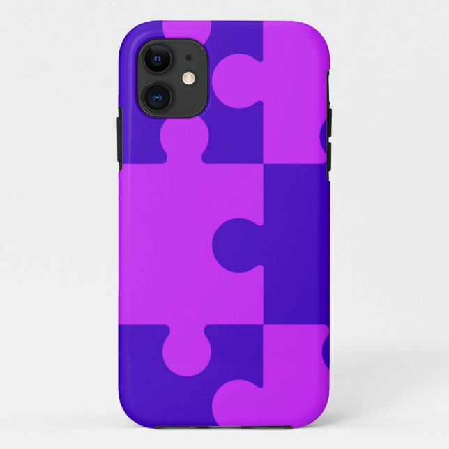 Magenta Puzzle Case-Mate iPhone Hülle (Rückseite)