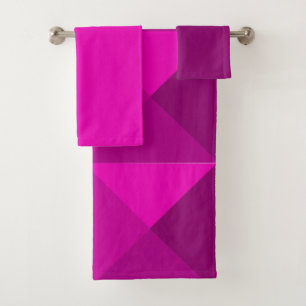 Magenta Pyramids Badetuch Set