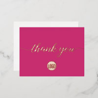 Magenta Real Rose Goldfolie Business Vielen Dank