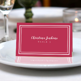 Magenta Red Chic Weddings Custom Guest Platzkarte Tischnummer