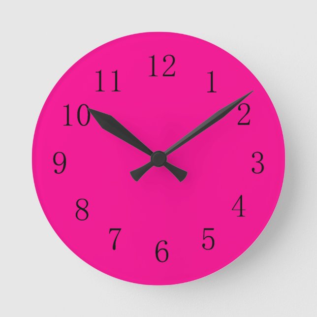 Magenta Red Kitchen Wall Clock Runde Wanduhr (Vorderseite)