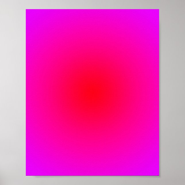 Magenta Red Radial Gradient Poster (Vorne)