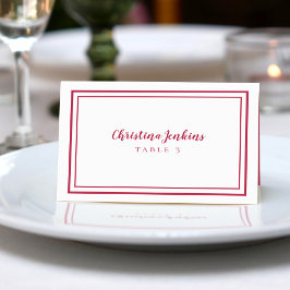Magenta Red Weddings Chic Custom Guest Platzkarte Tischnummer