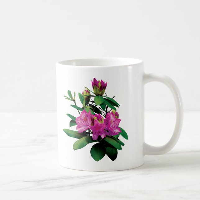 Magenta Rhododendronswith Buds Tasse (Rechts)