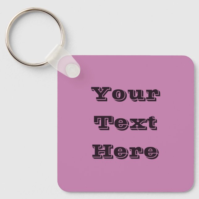Magenta Rosa Frühlingssaison solide Farbe Schlüsselanhänger (Vorderseite)