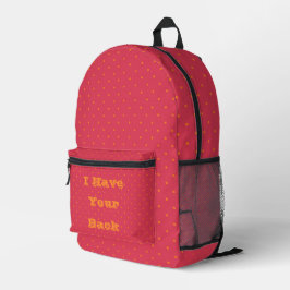 Magenta Rosa mit Goldfisch-Orangenflecken Bedruckter Rucksack
