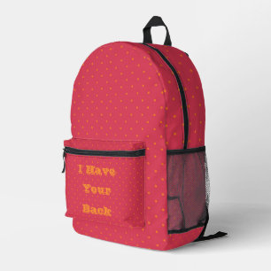 Magenta Rosa mit Goldfisch-Orangenflecken Bedruckter Rucksack