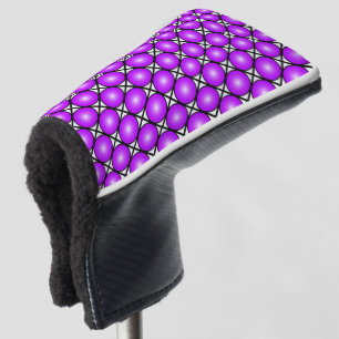 Magenta Rosa Punkte Schwarz Weiß Gittermuster Golf Headcover