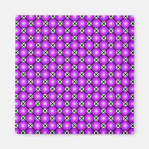 Magenta Rosa Punkte Schwarz Weiß Gittermuster Magnet